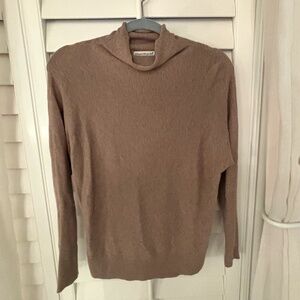 Thin brown mock neck sweater